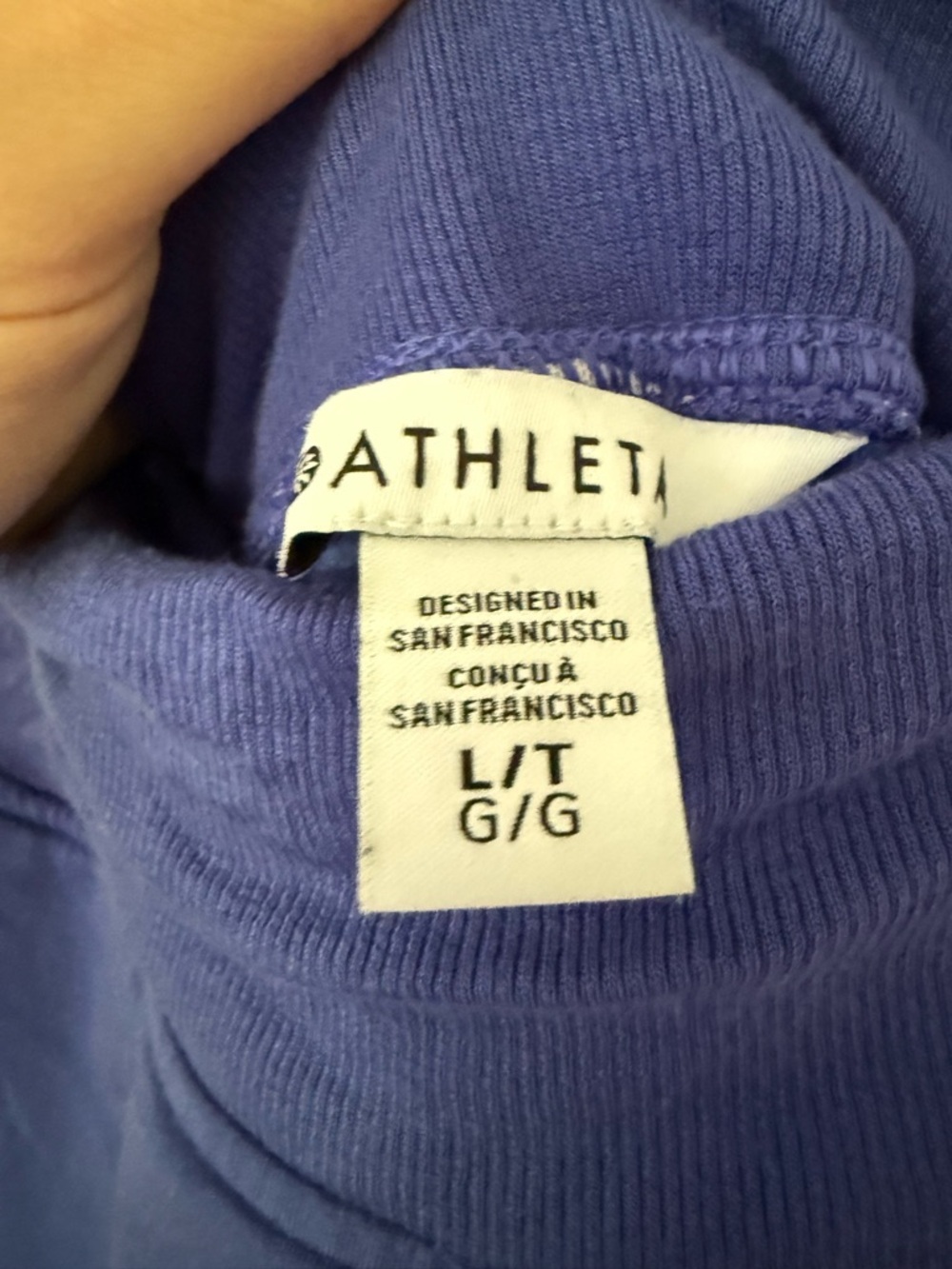 Athleta Periwinkle Ribbed Crew Pants